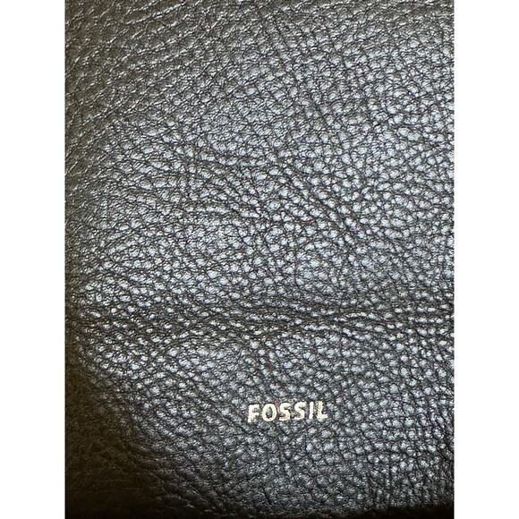 Fossil Felicity Black Leather Tote SHB1981001 Shoulder Bag Brass NWT $198 FS - Picture 7 of 12